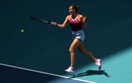 Aryna Sabalenka in action at the Miami Open